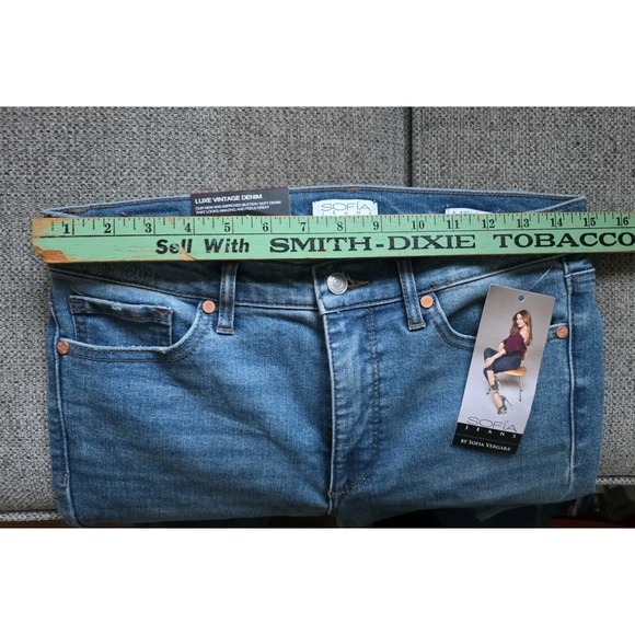 Sofia Jeans Womens Melissa Flare High Rise Blue Denim Bell Bottom Pants Size 6 - Picture 10 of 12